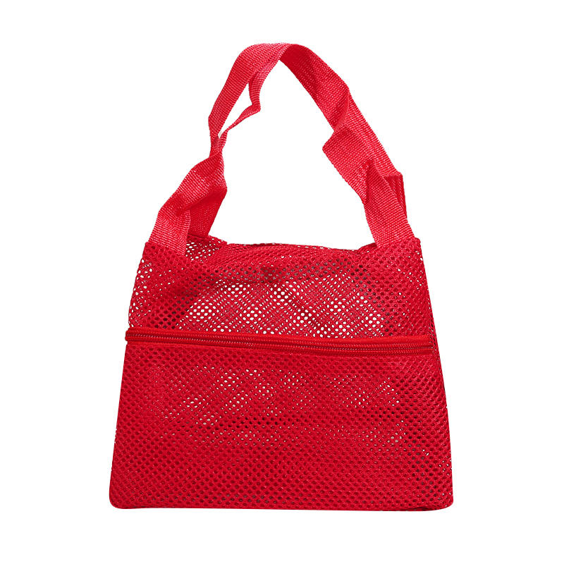 

Portable Mesh Beach Bag Multifunctional Clear Shower Cosmetic Bag Storage Pouch Toiletries Organizer Travel Wash Bag Gym красный