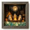 DIY Seasonal Light Box Display, Wood Case Frame Ornament with Soft Lighting for Shelf, Entry Stand, and Fall Party Use