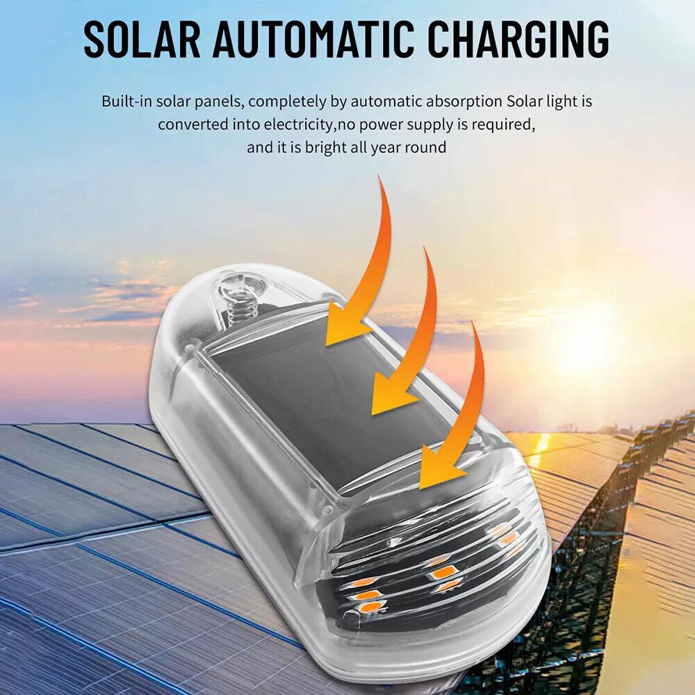 5 Pack Solar Powered Led Cab Roof Marker Running Lights W/Remote For Trucks Suv