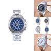 Mens Alloy Watch With World Time Function For Adults Street Style Gift