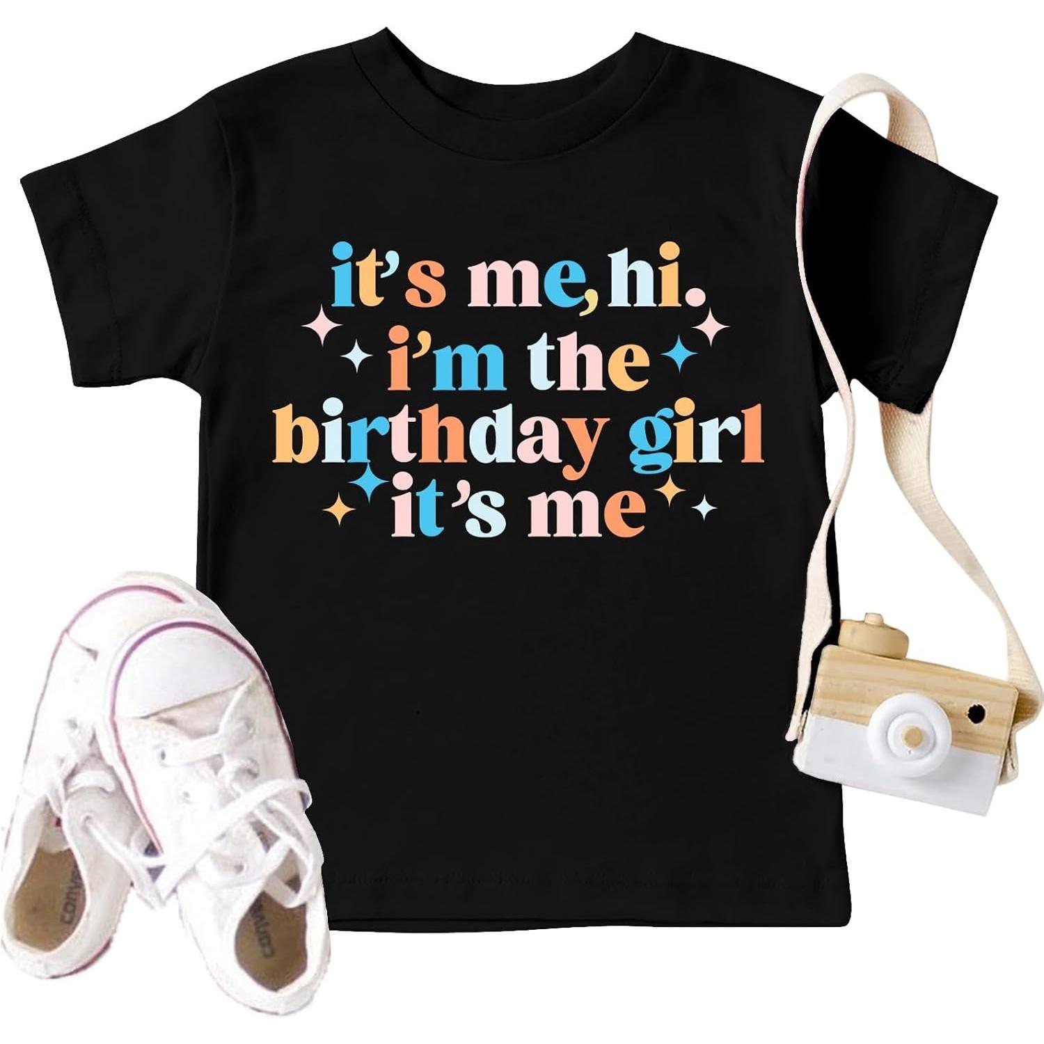 Футболка для именинницы 2-й 3-й 4-й 5-й 6-й 7-й Наряд для вечеринки по случаю дня рождения девочки Хлопковые футболки с коротким рукавом S