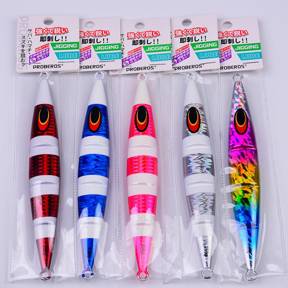 Lure Bait 30g-250g Slow-shaking Iron Plate Fish Deep-sea Boat Fishing Noctilucent Sea Fishing False Bait Fast Sinking Luya Iron Plate Lead Fish