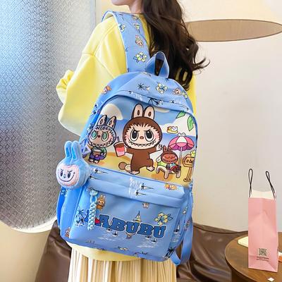 School Bag Female Primary and Secondary School Students Cartoon Large Capacity Backpack Fashionable Cute Student Lightweight Versatile Backpack