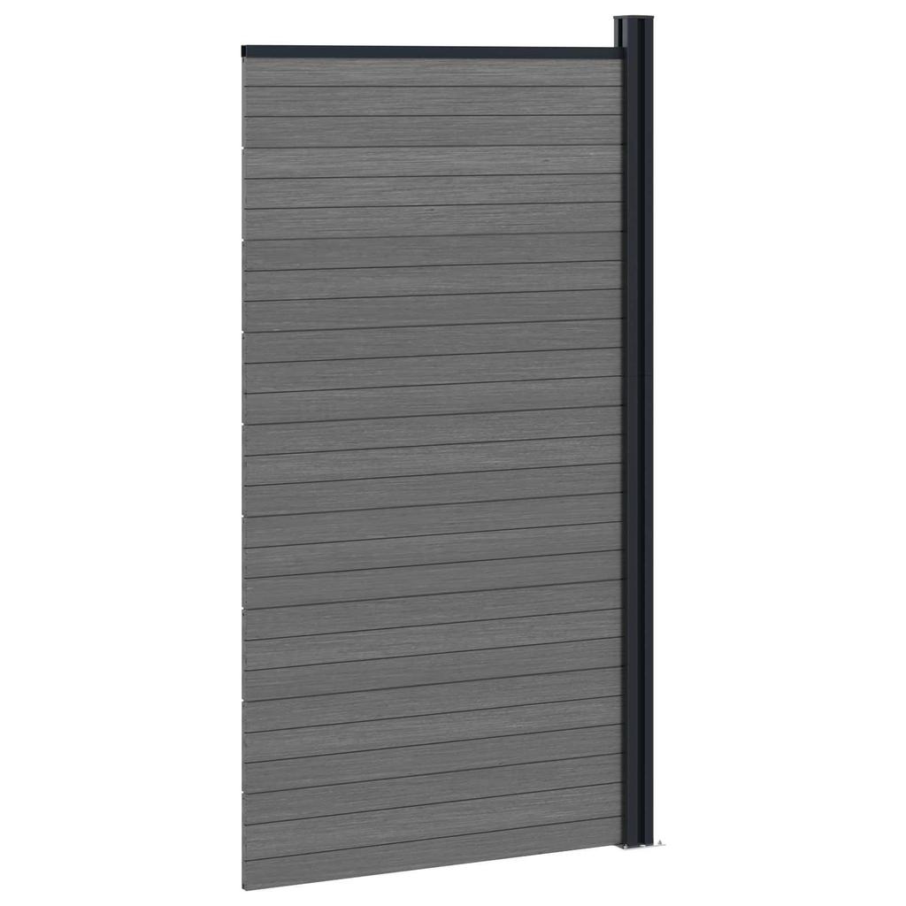 WPC and Aluminum Fence Panel Gray