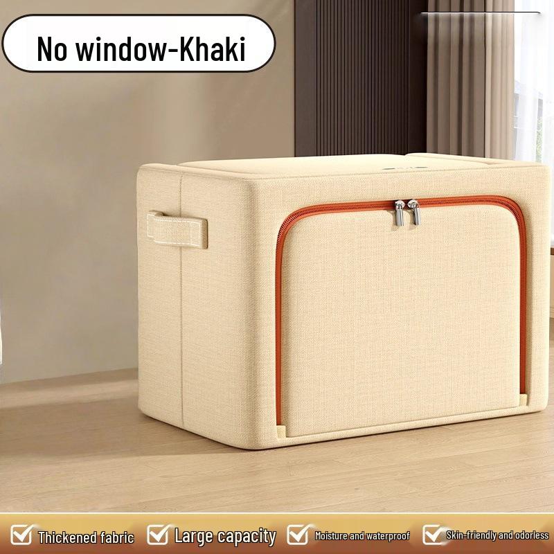Большая складная портативная льняная коробка для хранения в шкаф 24L Medium 2 Steel Frames 403020 1280₽