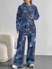 Outdoor Camouflage Style European and American Autumn/winter Casual Long-sleeve Set, Women's Hooded Sweatshirt and Long Pants Two-piece Set