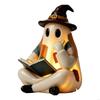 Reading Figurine Lamp with Warm Light, Open Book Figure for Shelf, Desk, Entry Table, Indoor Y5GB