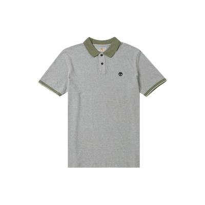 Color Block Outdoor Casual Breathable Short Sleeve Polo Shirt Men Polo Shirts Gray A2PFM-590