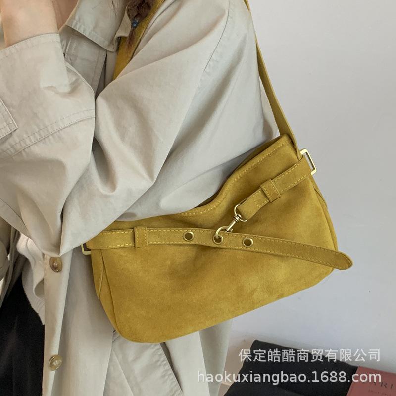 Underarm Bag Women's 2025 New Trendy Niche Retro Fashion Light Luxury Niche High-end Shoulder Bag Bucket Bag