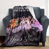 Name Custom Taylor Print Flannel Blanket High Quality Warm Comfortable Cover for All Seasons Perfect for Gifts Home Decor