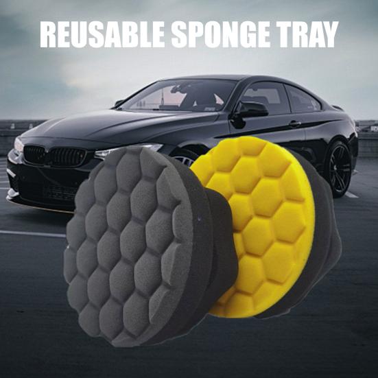 Car Waxing Sponge Hexagonal Pattern Design Efficient Heat Dissipation Car Wax Applicator Car Care