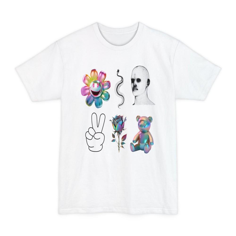 

oversized cute creepy clip art image style unisex tall beefy tshirt L