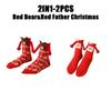 12PCS Christmas Socks Fall and Winter Cotton Magnet Hand-holding Socks Mid-calf Socks Cute Couple Socks Cartoon Christmas Socks