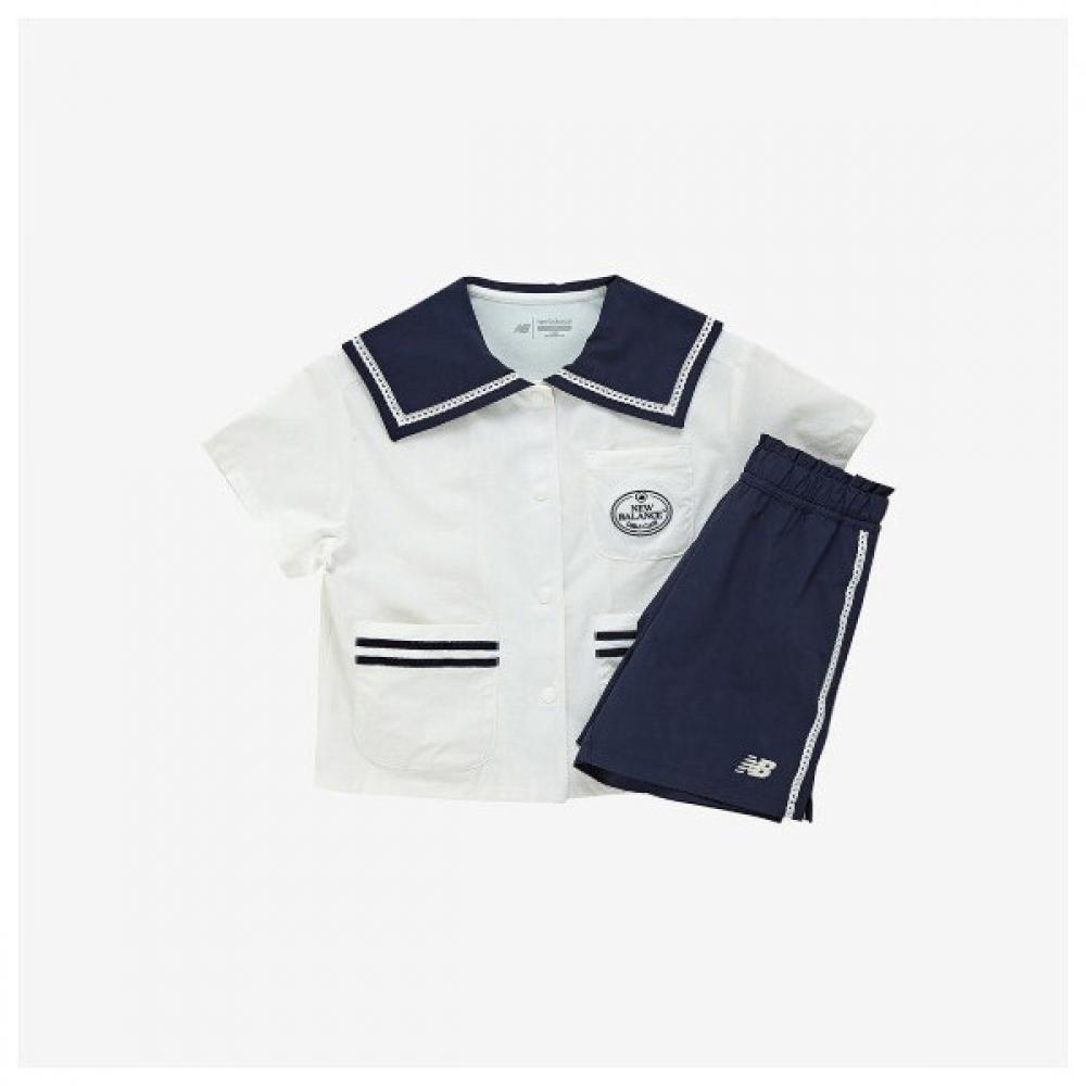 

New Balance Kids Nbgc Girls Sailor Collar Jacket Setup Nk9yf2823g (59)Navy/110