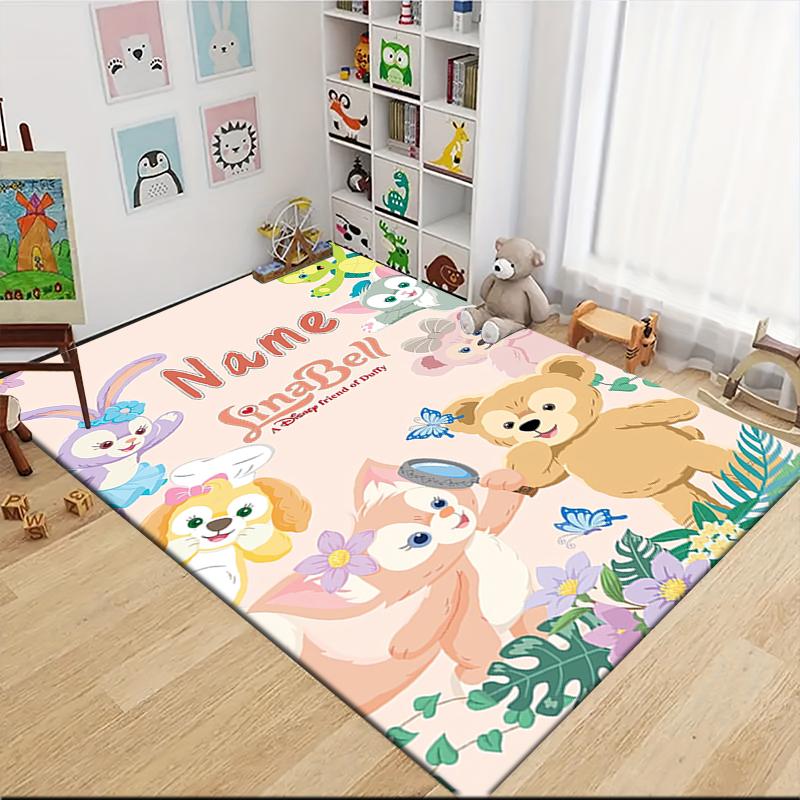 Custom Name Princesses Together Carpet Rug Customizable Soft Washable Anti-Slip Home Living Room Sofa Mats Personalized Rug. 090991