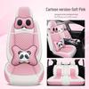 Universal Linen Cartoon Panda Car Seat Cushion Set for All-Season