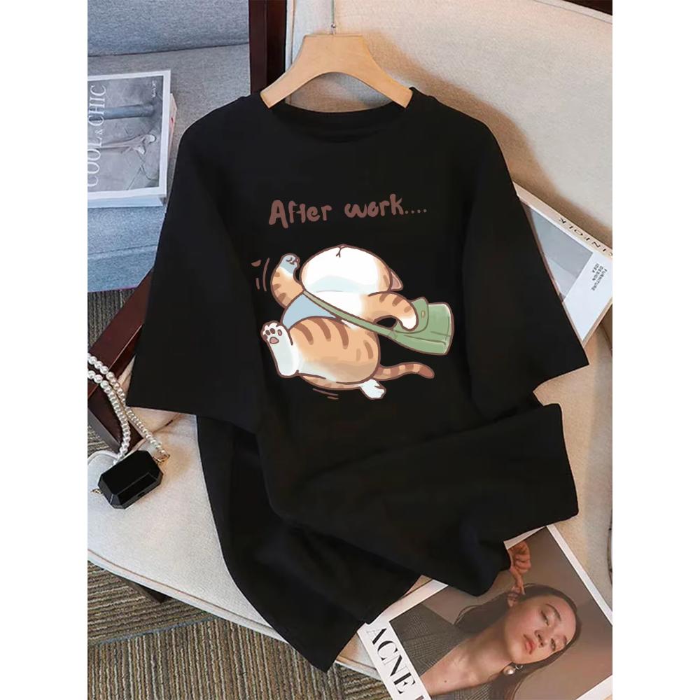 Women's Casual Cotton Top Short Sleeve Daily Print T-Shirts Women’s