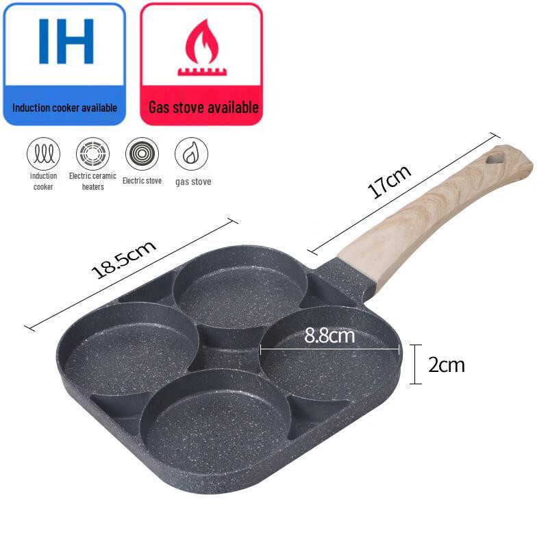 ZISIZ Maifan Stone 4-Hole Non-stick Breakfast Pan
