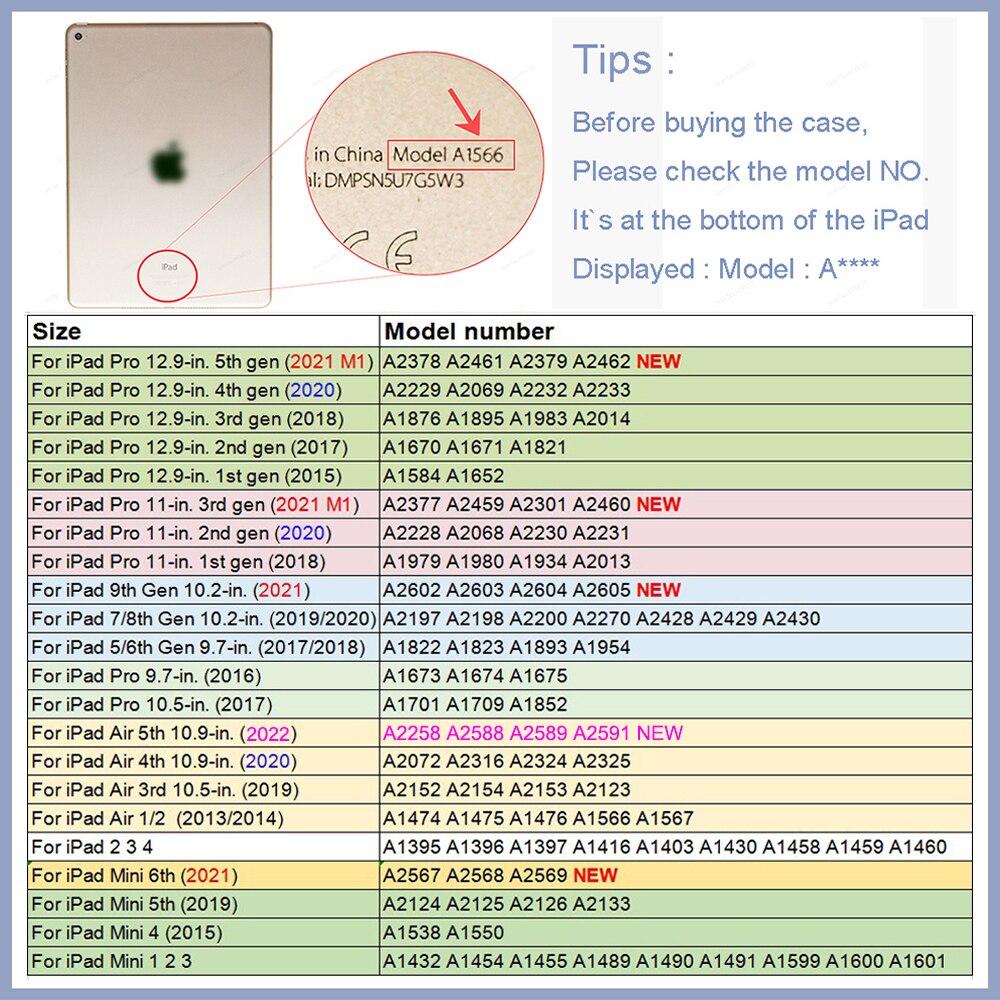 Rotate 360° Pencil Case for Ipad Air 5 Case 2022 Pro 11 Case 2021 IPad 9th Generation Case 10.2 Mini Magic Funda Ipad Air 4 Protection Case