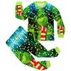 Langarm Weihnachten Animation Cartoon Digitaldruck, Kinder Loungewear Pyjama Langarm Set Zweiteiliges Set 8086