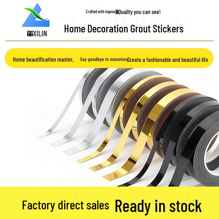 Waterproof Mildew-Proof Self-Adhesive Tile Grout Sealing Strip for Living Room & Kitchen Floors