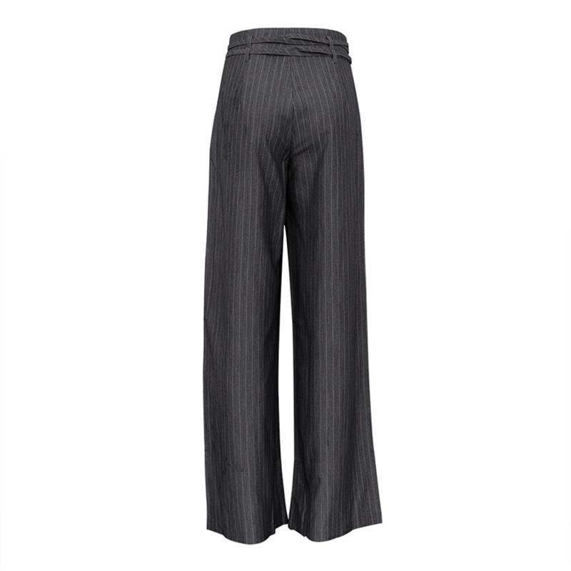 Retro Striped Casual Wide Leg Pants Spring and Summer Women's Fashion Commuting Versatile High Waist Loose Straight Leg Pants