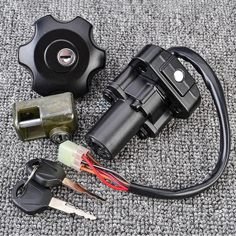 Fuel Gas Cap Ignition Switch Seat Lock with Key Kit For Suzuki DR650 DR650SE 1996-2022 37000-04810 37000-04811 37000-04812