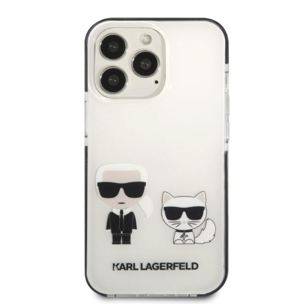 Etui Do iPhone 13 Pro Karl Lagerfeld Hardcase Karl&Choupette Białe