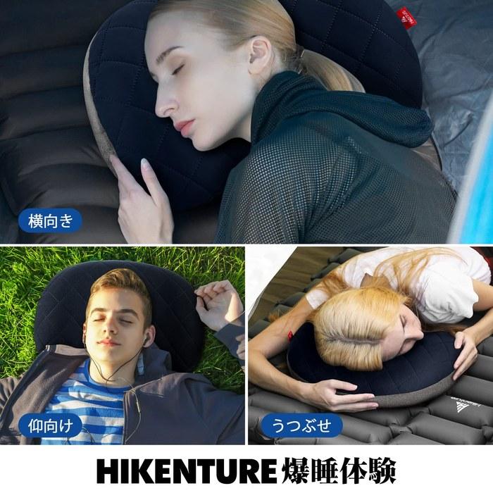 Hikenture Camping Pillow Lightweight Compact [140g] with 100% Cotton Cover - Navy Blue