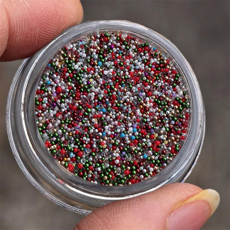 Korean Iridescent Mini Steel Beads Nail Decorations