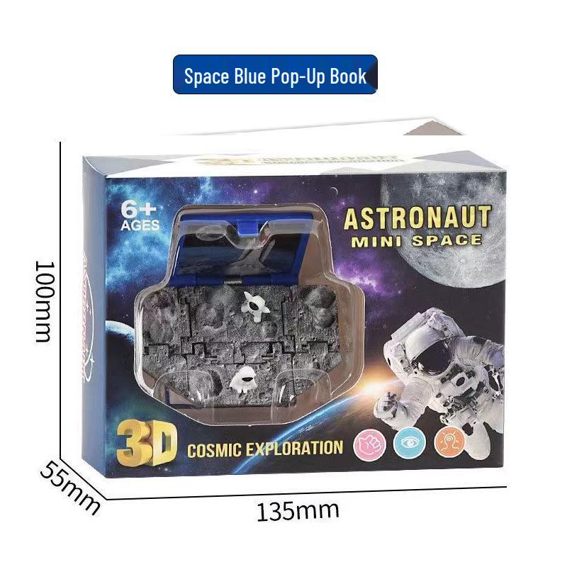 3D Dinosaur & Space Astronaut Pop-Up Keychain Book: Educational, Creative Decompression Toy