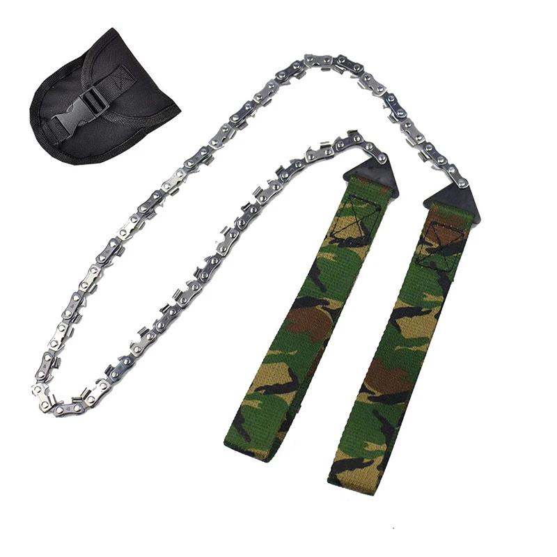 11/33 Tooth Pocket Chainsaw Rope Saw Hand Chain Saw for Tree Cutting Pocket Chain Camping Saws Outdoor Tools Camping Equipment