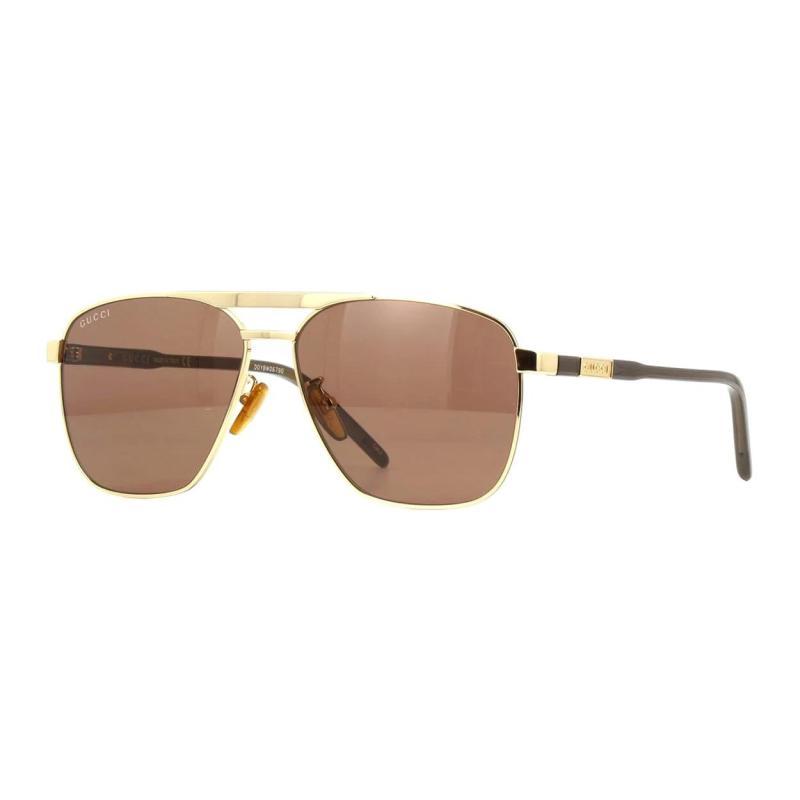 Gucci Aviator Metal Sunglasses Men's Brown