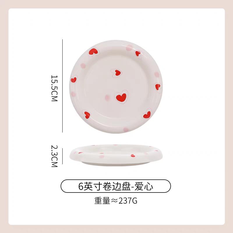 

Instagram Blogger s Plate Hand Drawn Butterfly Bow White Dudu Plate Dessert Jewelry Storage Ceramic Plate Coffee Shop Dish