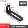 Black Stainless Steel Adjustable Angle Code Long Hole Activity 90 ° Right Angle Furniture Fixer L-shaped Shelf Bracket Connector