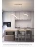 Nordic Minimalist Long Strip Pendant Light for Modern Dining Room or Bar