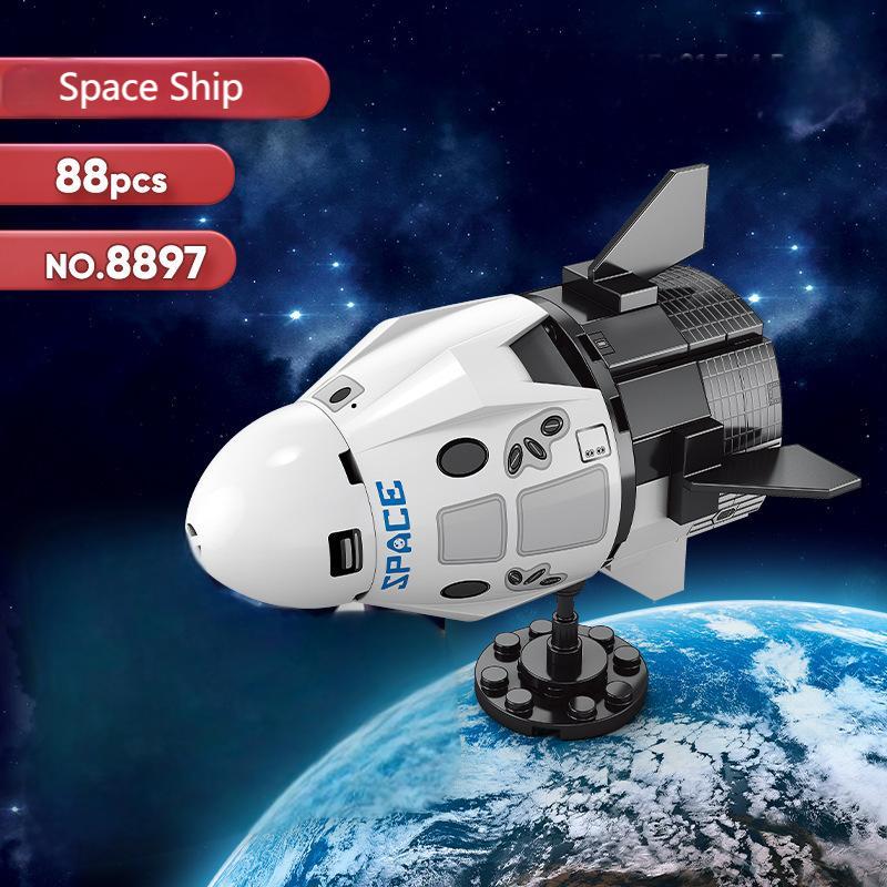 MOC Aerospaces Building Blocks Model Manned Rocket Craft Launch Center Space Spacecrafts Aviation City Bricks Kits Sets Ideas