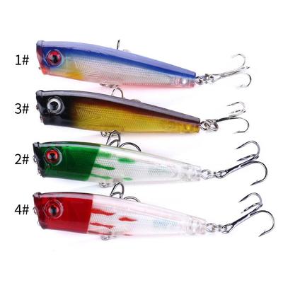 1pc 6.5CM/6.6G Artificial Popper Fishing Lure 8# Hook Topwater Fishing Bait
