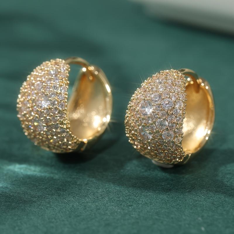 Elegant Exquisite with Sparkling Zircon Earrings for Women's Parties Birthdays Engagements Weddings Jewelry Gifts Accessories