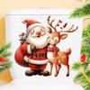 Santa Claus Reindeer Christmas Toilet & Wall Sticker - Creative Holiday Decoration