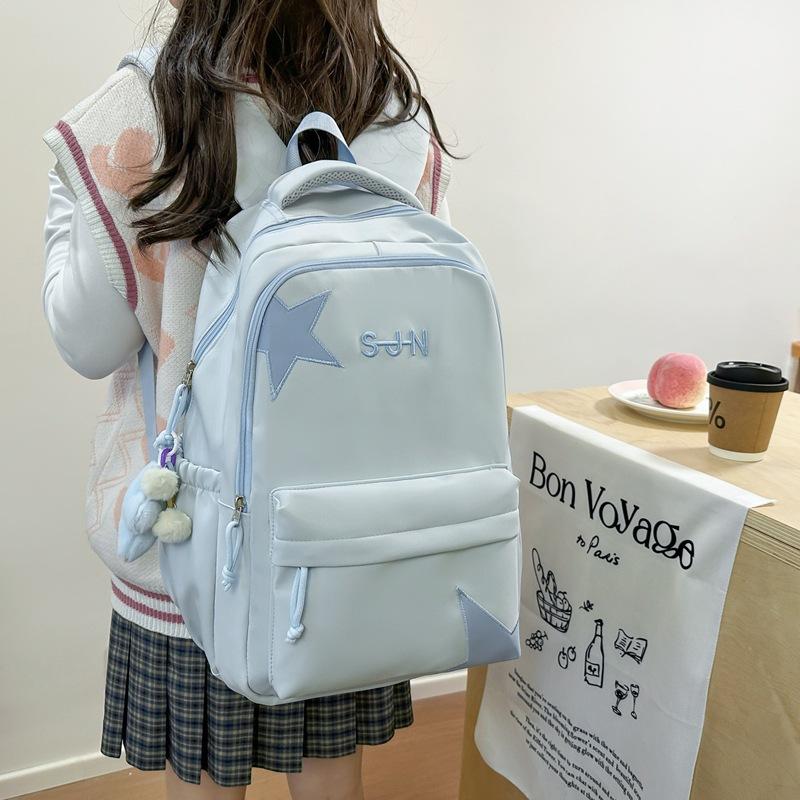 New Japanese Ins Campus Small Fresh Fashion Joker Bag Large Capacity Junior High School Students Backpack.
