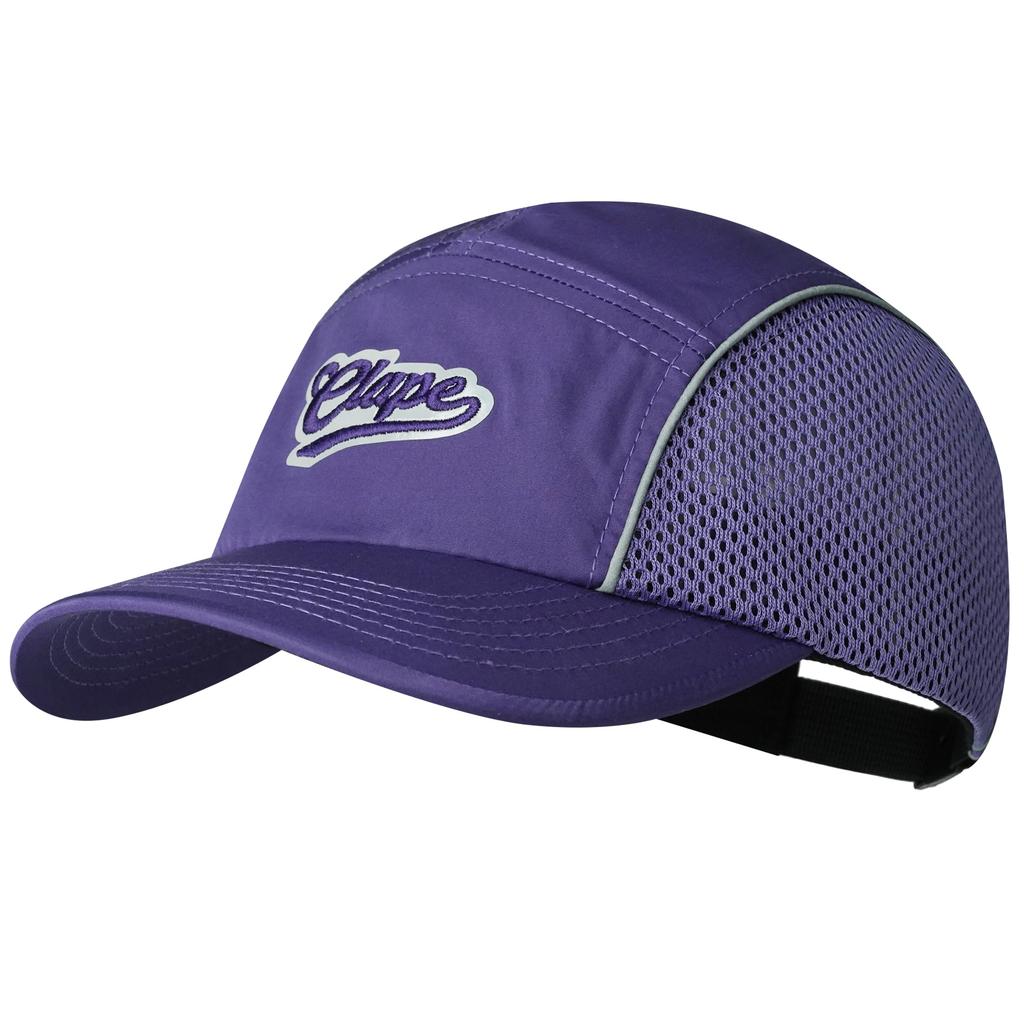 Clape Reflective Mesh Adjustable Short Summer Running Outdoor Sports Cap Men's Cap, Lightweight, Breathable, Water-Repellent, Quick-Drying, Brim, Cap,