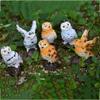Owl Owl Figurine Resin Resin Crafts Mini Micro Landscape  Home Decor