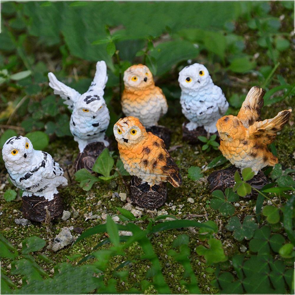 Owl Owl Figurine Resin Resin Crafts Mini Micro Landscape  Home Decor