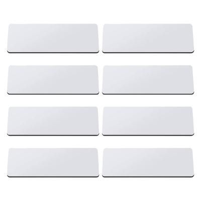 8Pcs Blank Name Badge for Heat Transfer Office Staff Identity Card Name Badges with Pin for Teacher Students Employees