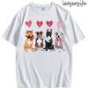 Valentine Dog Shirt Pitbull Mom Sweatshirt Gift High Quality Cotton Streetwear Popular Women Fashion Breathable Oneck Tee