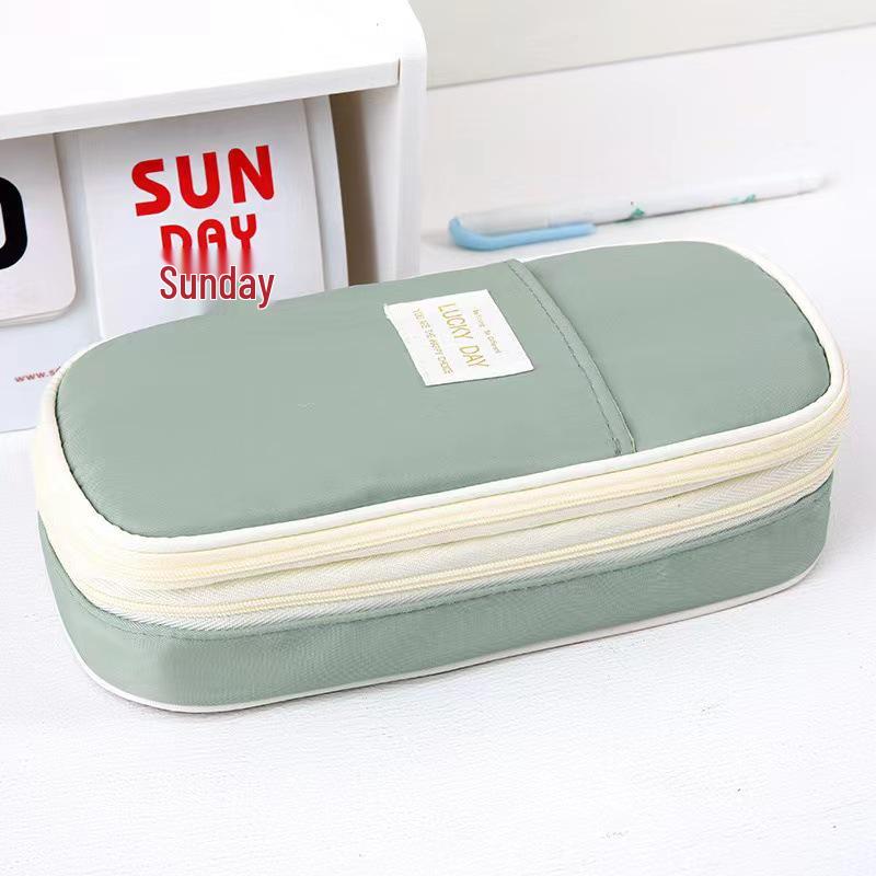 Large-Capacity Dirt-Resistant Pencil Case for Primary and Junior High School Girls - Stylish and Simple Design