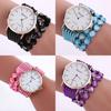 Elegant Floral Quartz Bracelet Watch Fashionable Women's Jewelry Timepiece