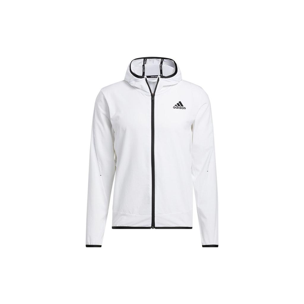 adidas H.Rdy Warri Bunda Prodyšná Sportovní Tréninková S Kapucí Pánská Svrchní Oblečení Bílá GT8261