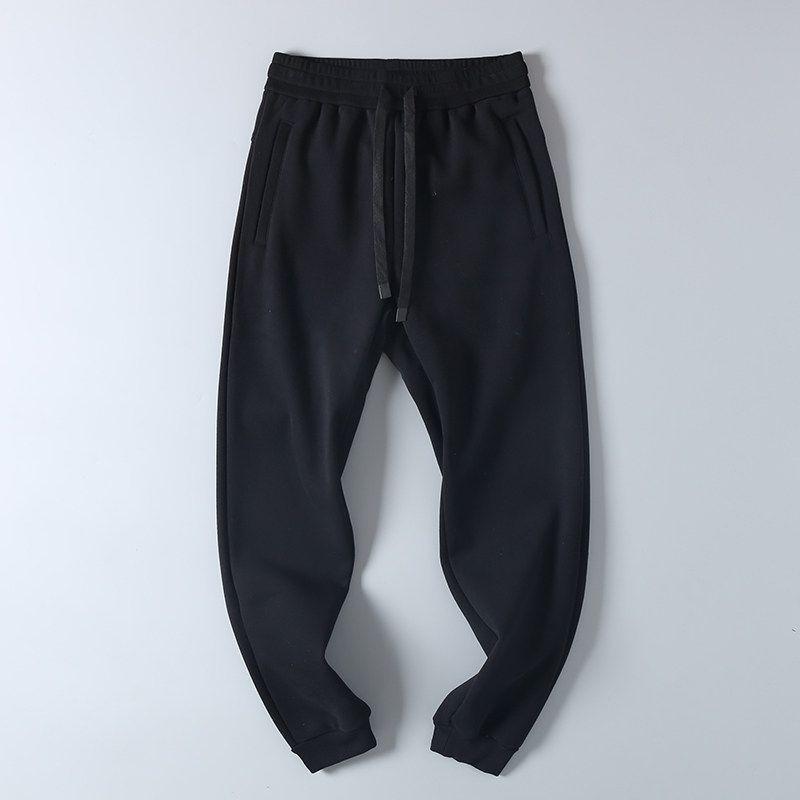 Export Men's Export Tail Goods Fall and Winter Fleece-lined Heattech Ankle-Tied Sweatpants Fashion Trendy Loose Casual Sports Trousers
